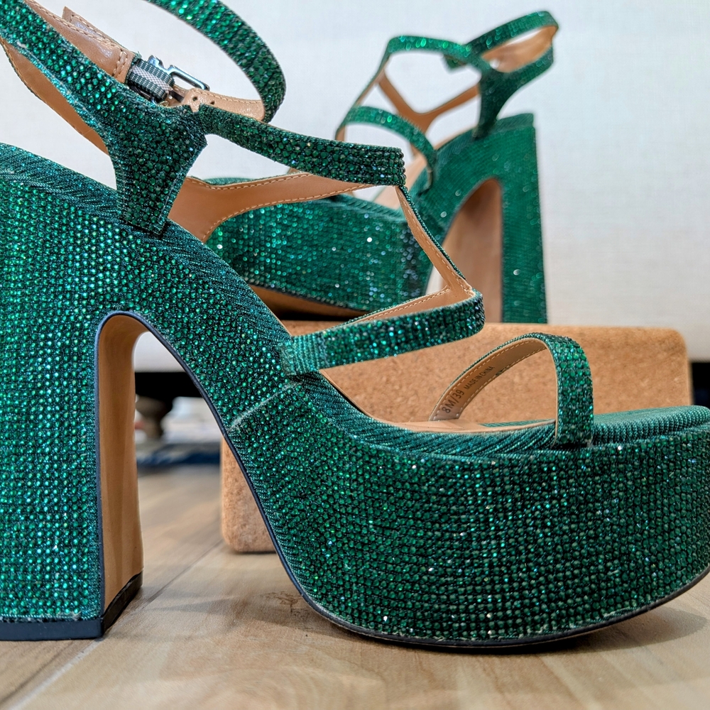 Jessica Simpson Meitini Gem Green Platform Heels